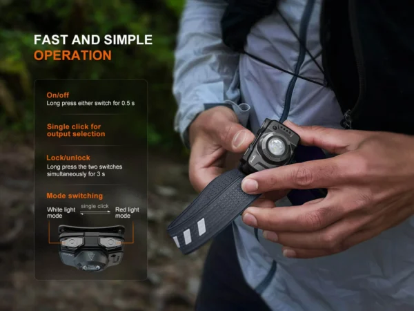 Φακός Κεφαλής Fenix HL12R V2.0 Επαναφορτιζόμενος Με USB