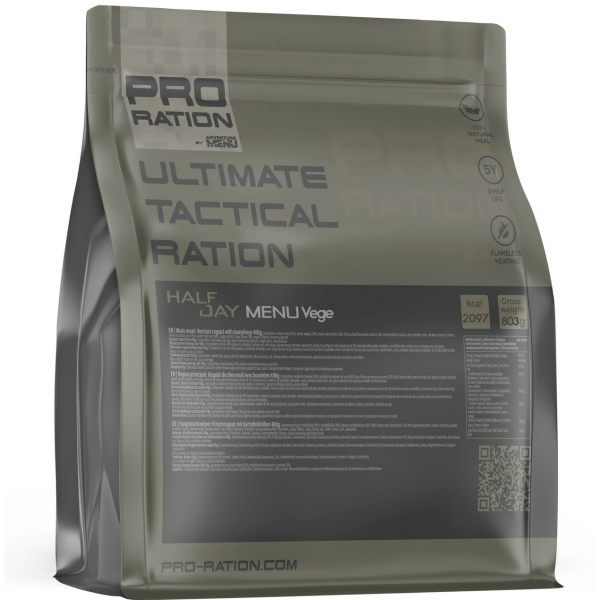 Τροφή Εκτάκτου Ανάγκης Pro Ration Ultimate tactical ration Half-Day Menu Vege