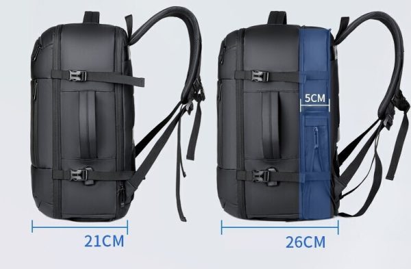 Σακίδιο Πλάτης R&J Backpack Αδιάβροχο 36lt Μαύρο