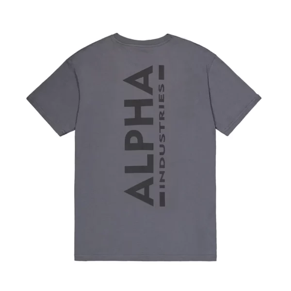 Backprint T-Shirt greyblack/black | Alpha Industries