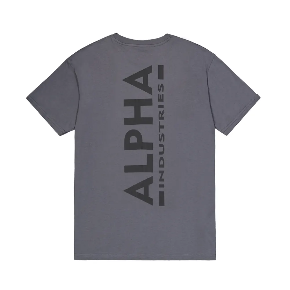 Backprint T-Shirt greyblack/black | Alpha Industries