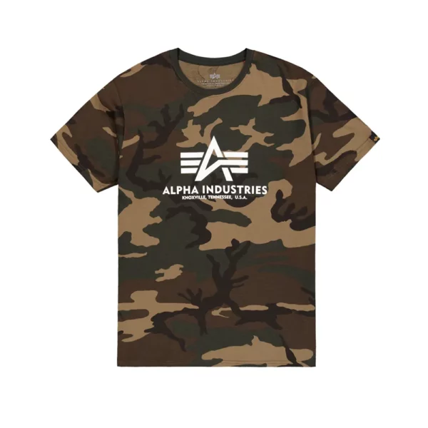 Basic Big Logo Camo T-Shirt | Alpha Industries