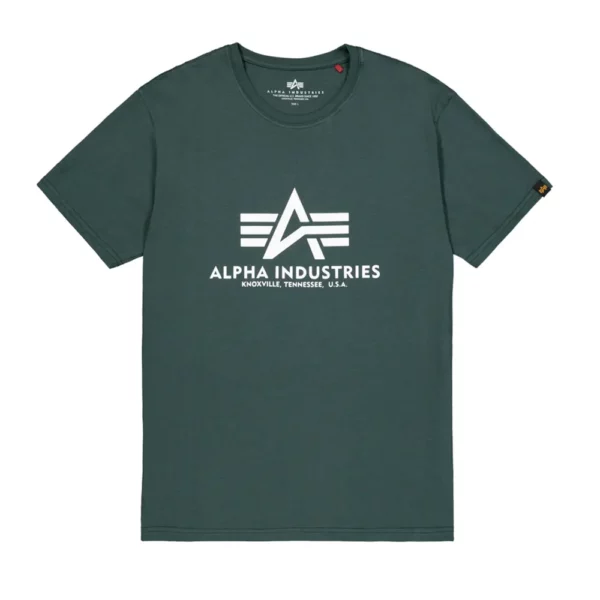 Basic Big Logo T-Shirt NAVY GREEN | Alpha Industries