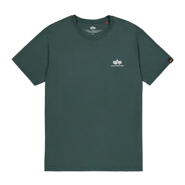 Basic Small Logo T-Shirt Navy Green | Alpha Industries