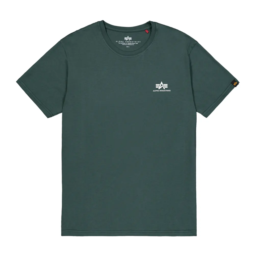 Basic Small Logo T-Shirt Navy Green | Alpha Industries