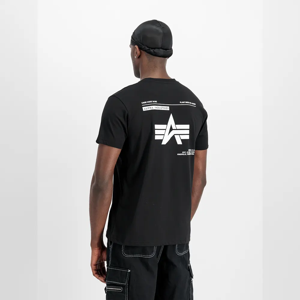 Label Backprint T-Shirt Black | Alpha Industries Label Backprint T-Shirt Black | Alpha Industries