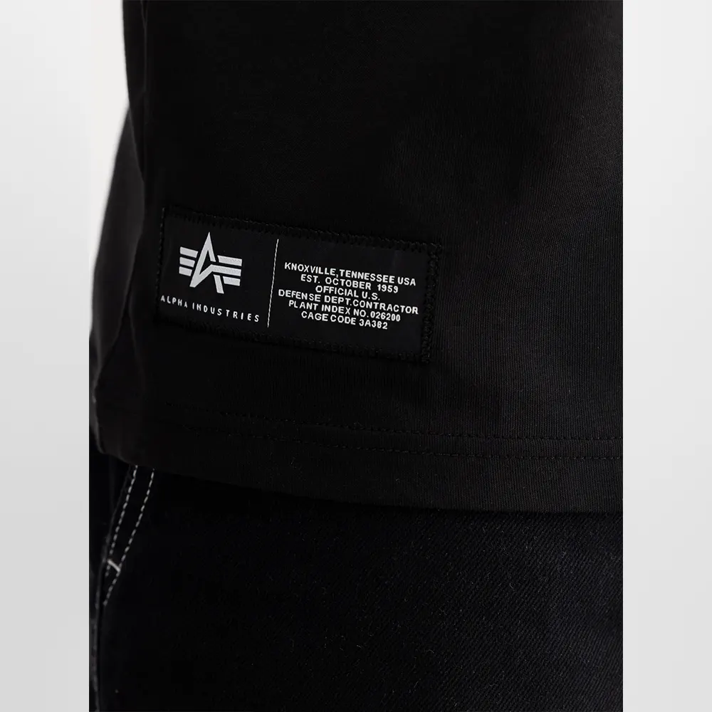 Label Backprint T-Shirt Black | Alpha Industries Label Backprint T-Shirt Black | Alpha Industries