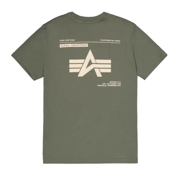 Label Backprint T-Shirt dark olive