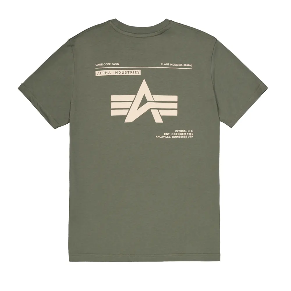 Label Backprint T-Shirt dark olive