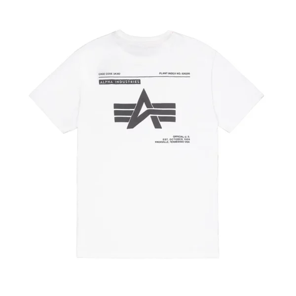 Label Backprint T-Shirt White | Alpha Industries