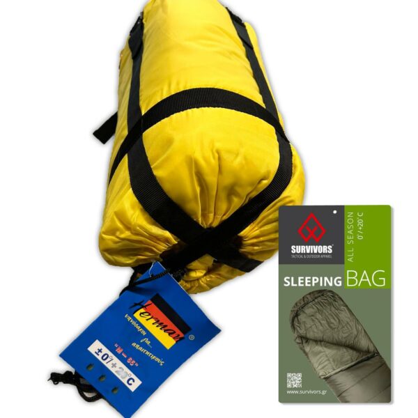 Υπνόσακος All Season 0/+20 °C ( 200gr ) Survivors Κίτρινο