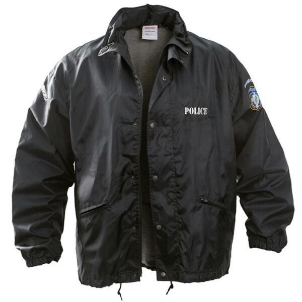 Αντιανεμικό με κέντημα Αστυνομίας Μαύρο