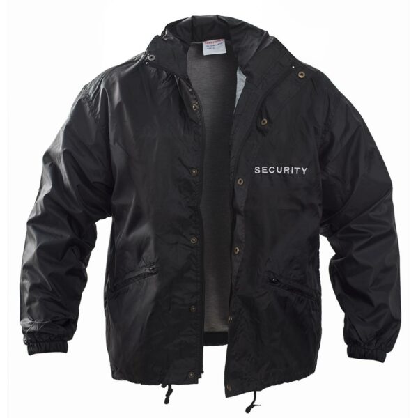 Αντιανεμικό με κέντημα SECURITY (Μαύρο)