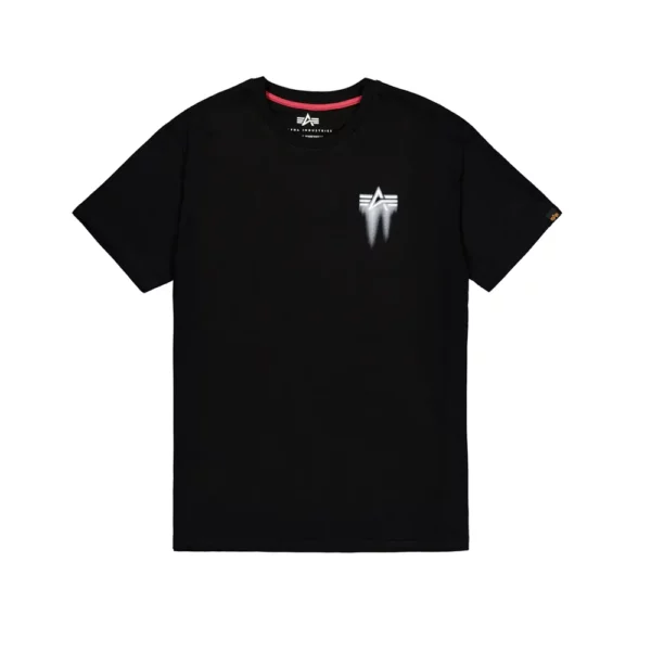 Spray Print T-Shirt Black/White | Alpha Industries