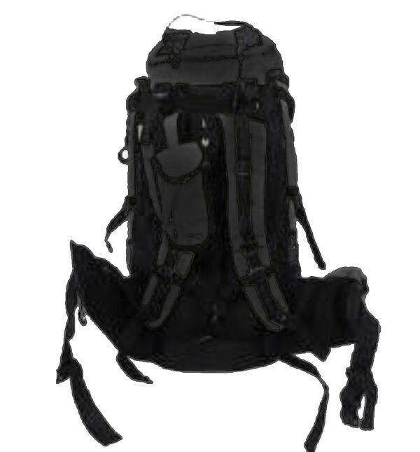 Campus Aspen 45 Μαύρο Σακίδιο Πλάτης 45L
