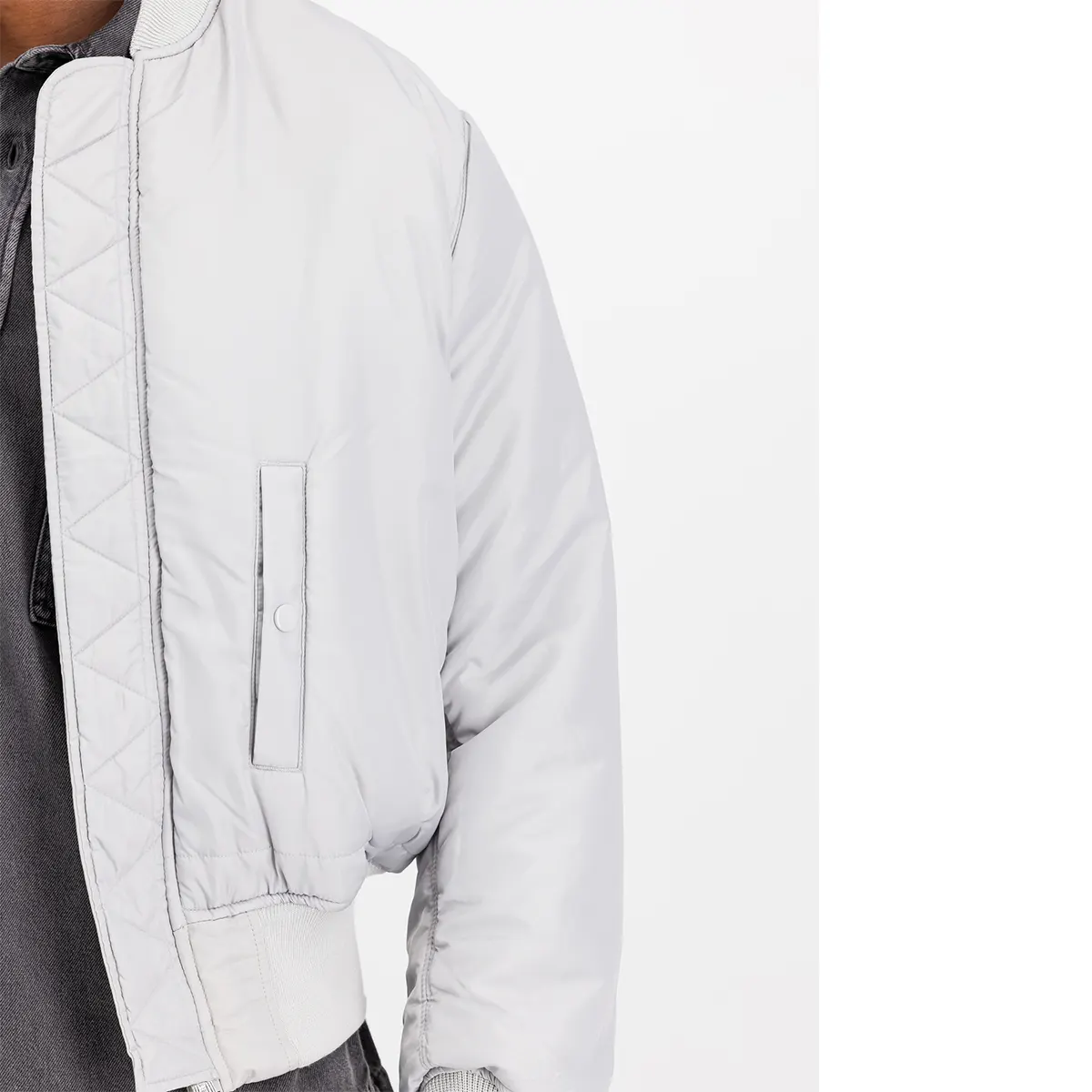 Alpha Industries MA-1 Heritage Bomber Jacket ανδρικό bomber ασημί μπουφάν Alpha Industries MA-1 Heritage Bomber Jacket ανδρικό bomber ασημί μπουφάν