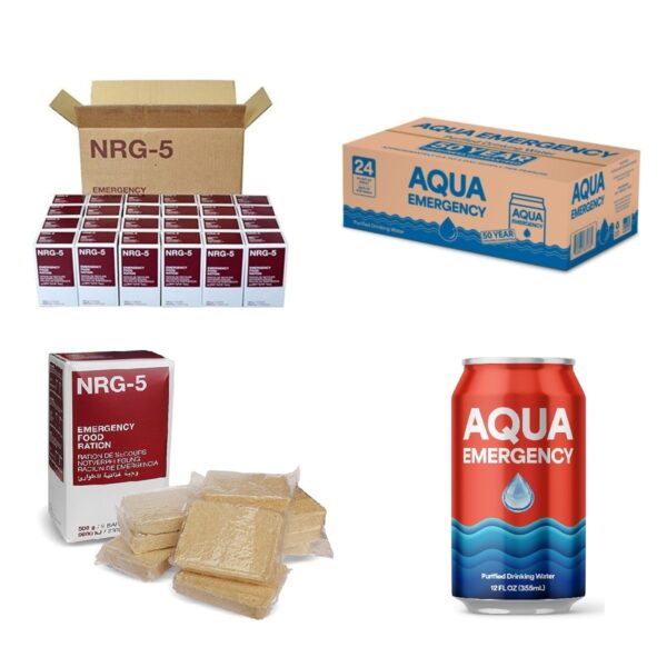 NRG-5 Emergency Food 24τμχ + Aqua Emergency 24τμχ
