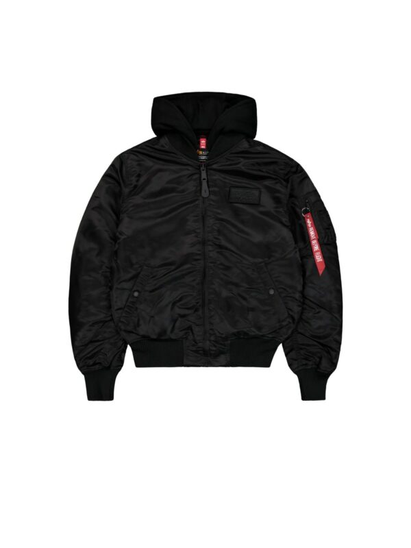 MA-1 Zip Hood Backprint Slim Bomber Jacket